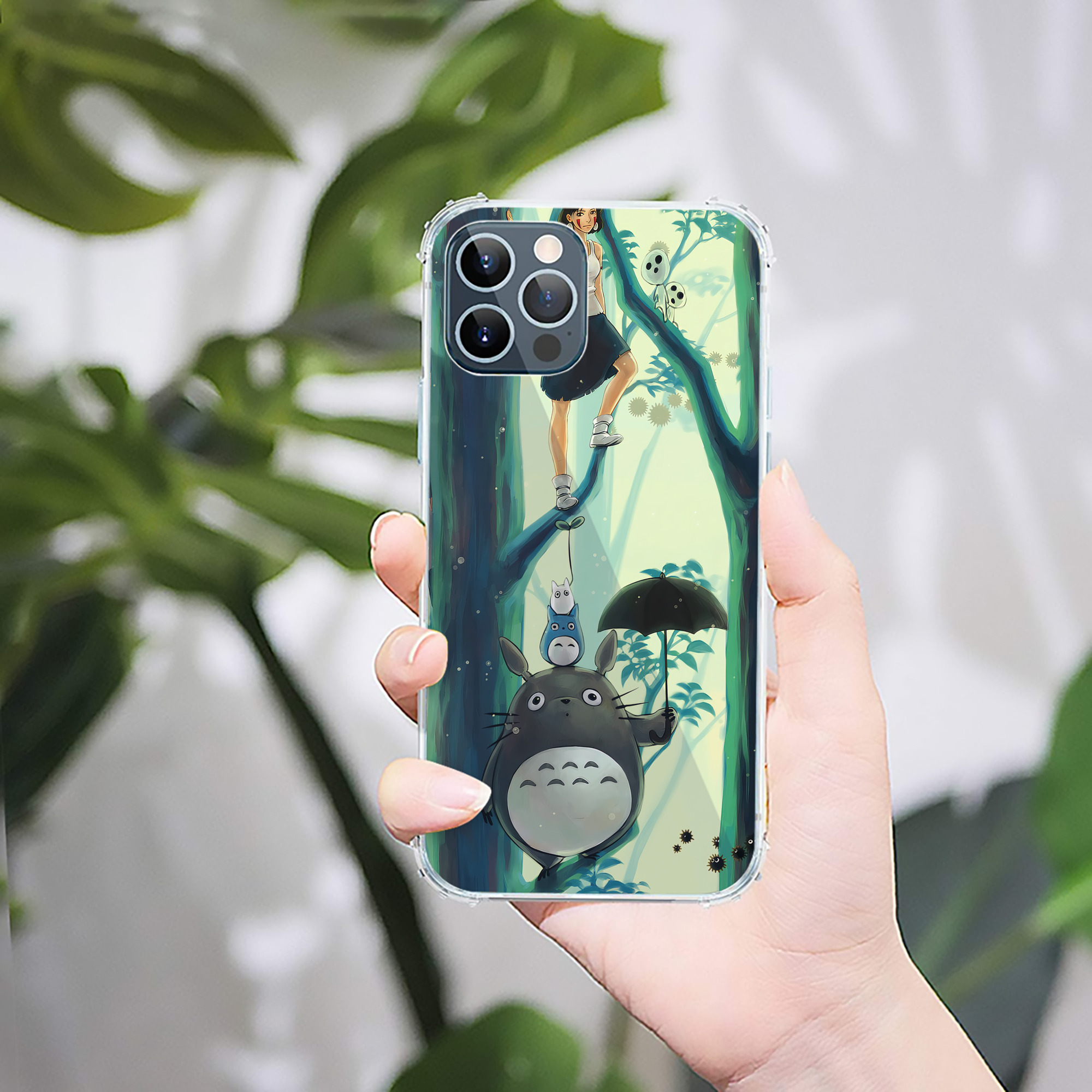 （画像用） となりのトトロ 草壁メイ 草壁サツキ My Neighbor Totoro Satsuki Kusakabe Mei Kusakabe 【iPhone 12シリーズ対応】透明スマホケース（クリアソフトケース）